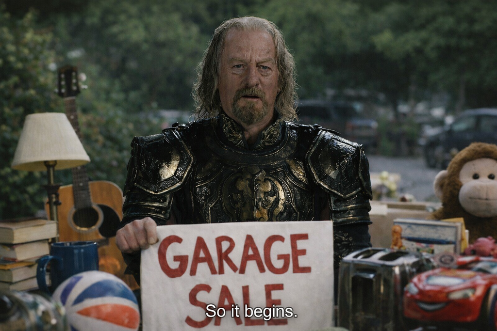 Lord of the Rings  and garage sale mash up