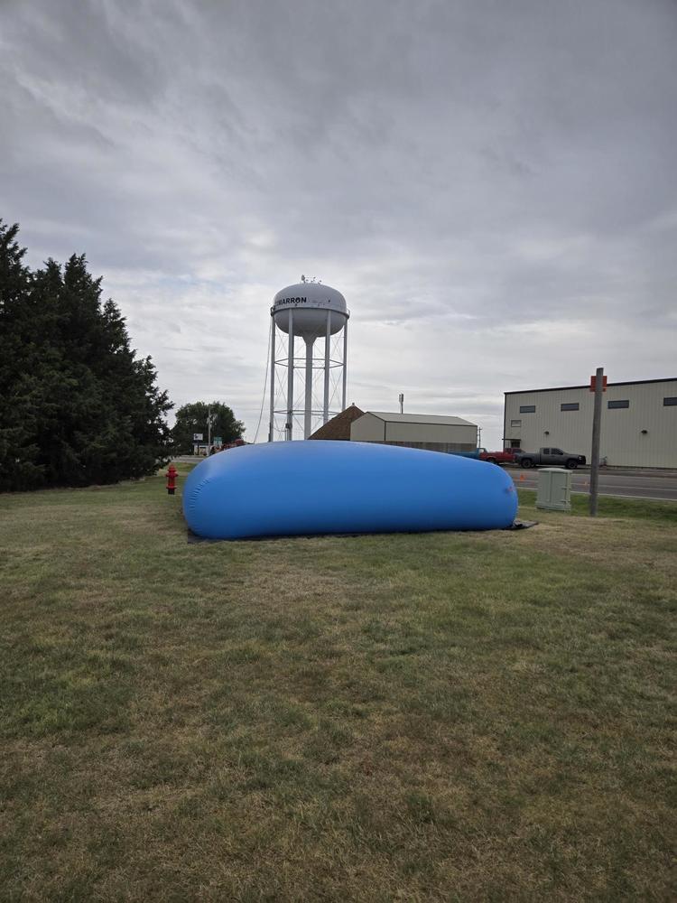 Water Bladder in front of Water Tower