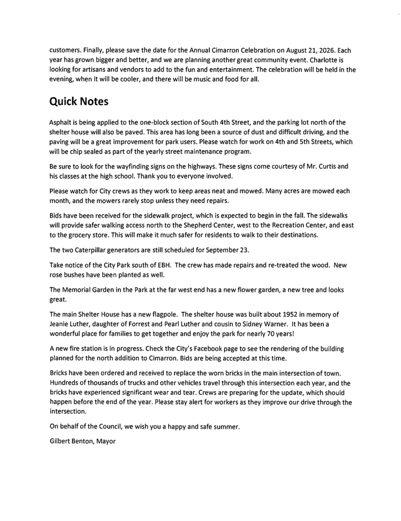 Letter from the Mayor 06-18-26 p 1