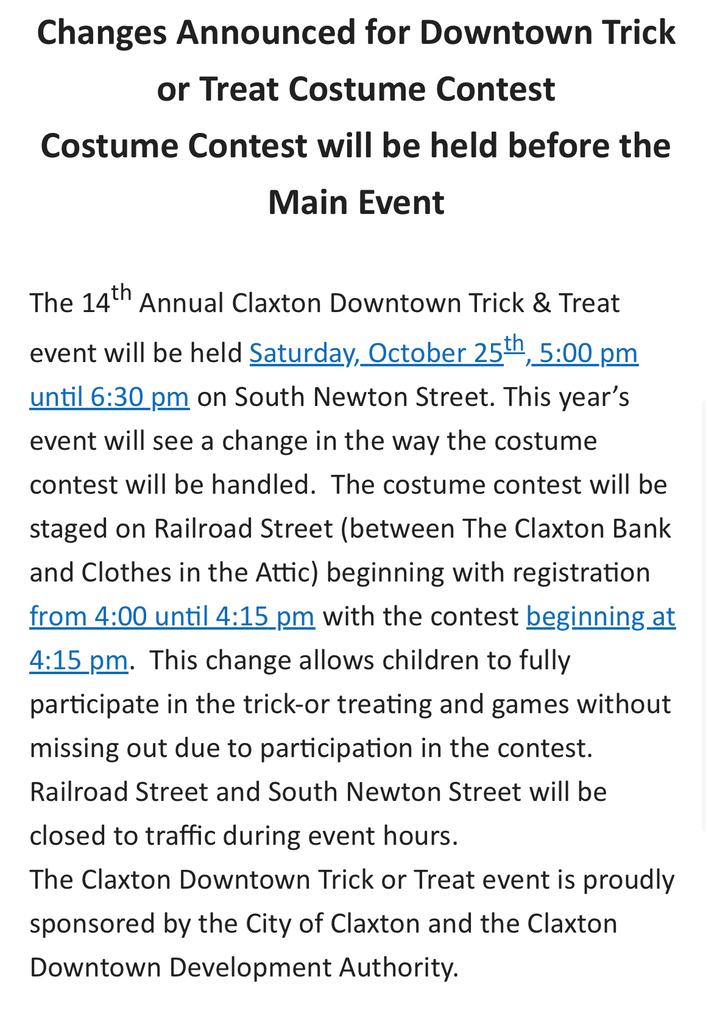 Costume contest changes 