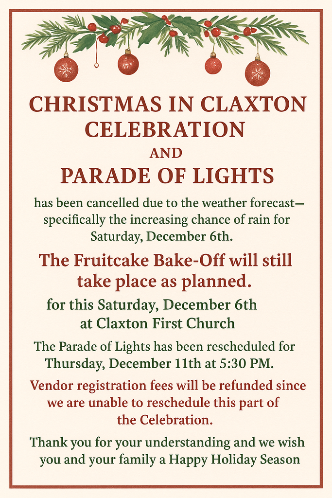 Christmas celebration canceled