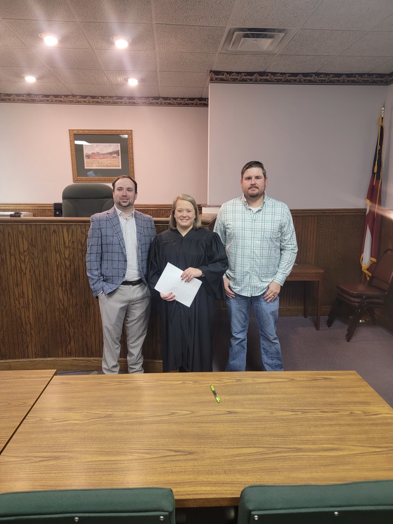 Council members Woodall and Watts with Judge Dixon