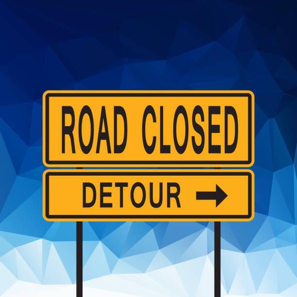 Road closed sign