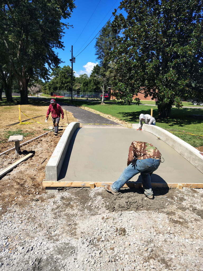 Building the bridge on the trail