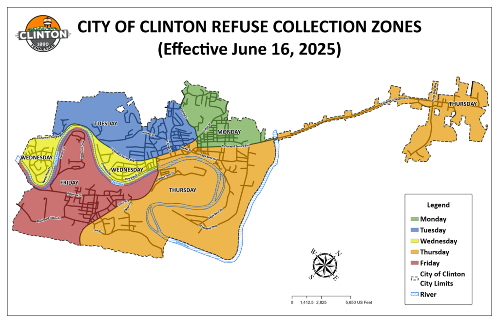 Refuse Collection Zone Map - June 2025