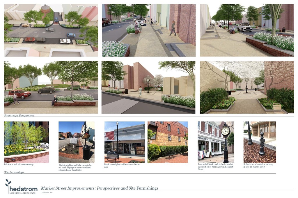 Market Street Improvements: Perspectives and Site Furnishings