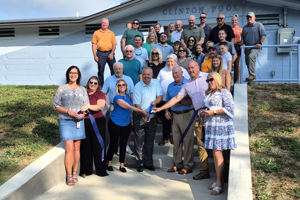  Ribbon cutting at the Clinton Pool! 