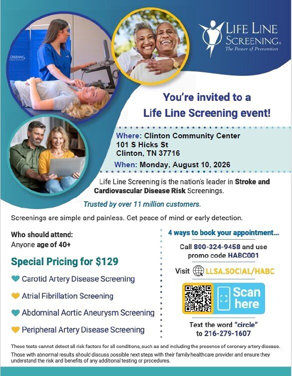 Life Line Screening flyer