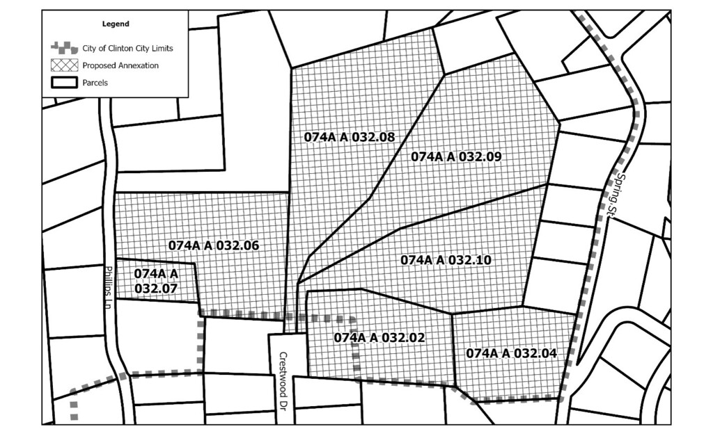 • Request for annexation by owner consent and review of the proposed Plan of Services for seven parcels