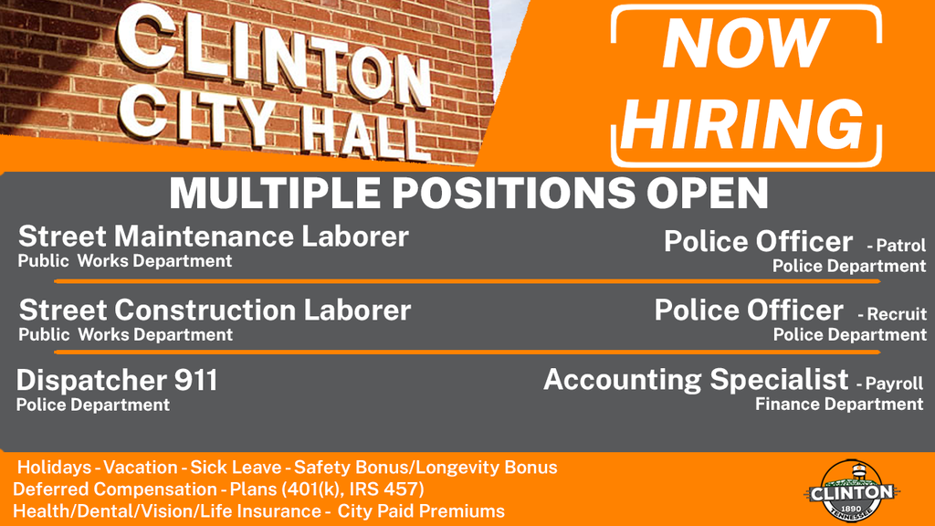 Now Hiring Multiple Positions Open