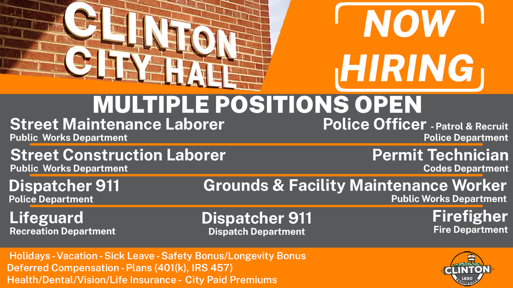 Now Hiring Multiple Positions Open