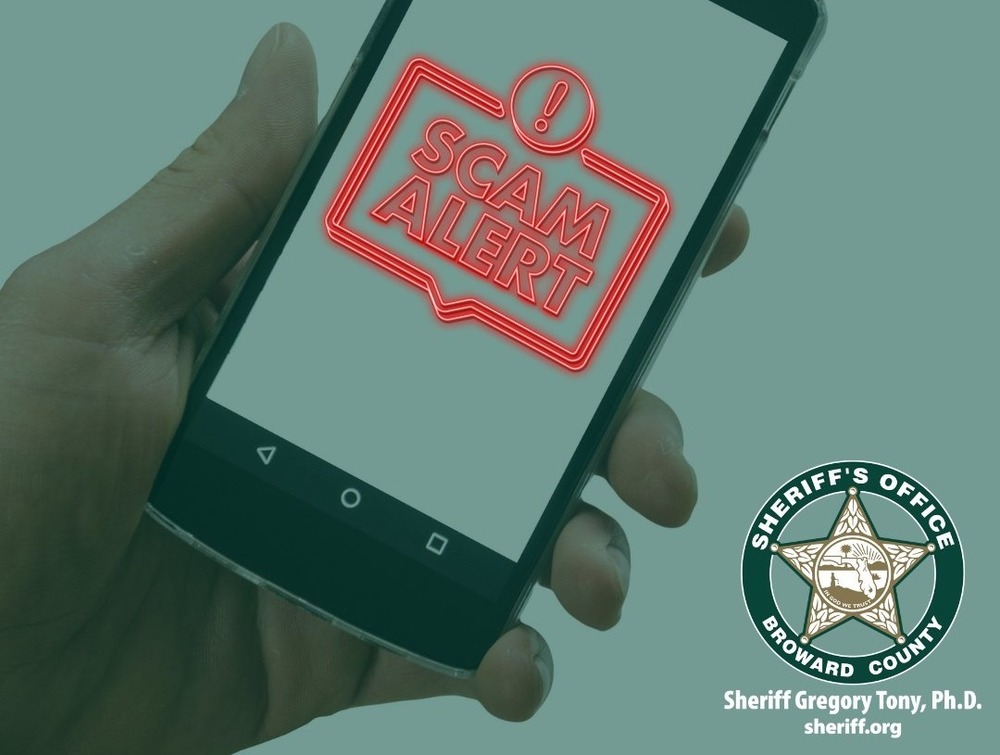 Image of BSO logo and smartphone with "Scam Alert"