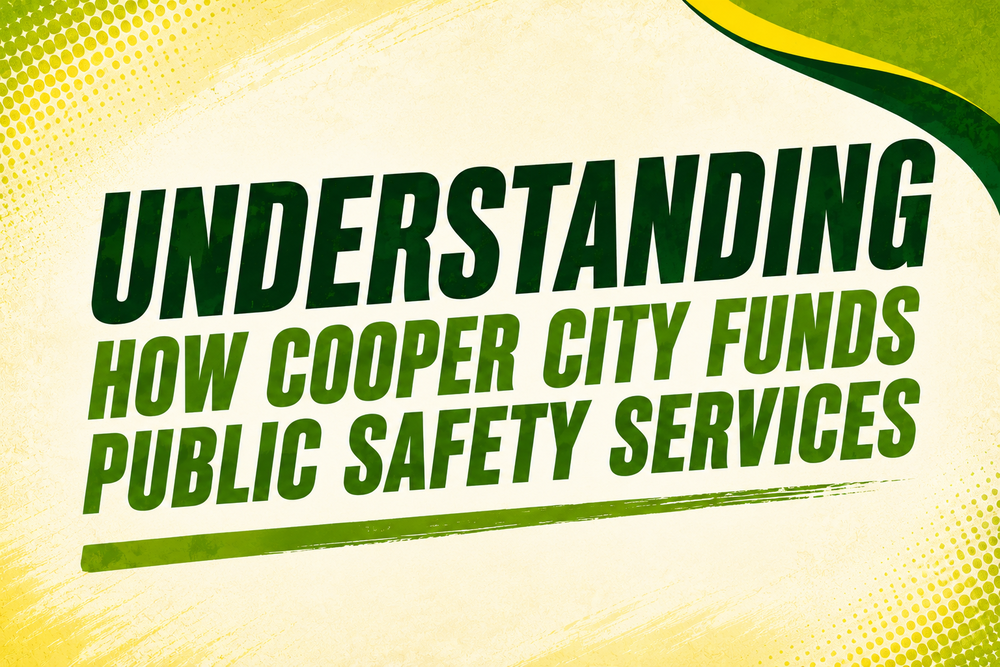 Illustration with text - Understanding How Cooper City Funds Public Safety Services