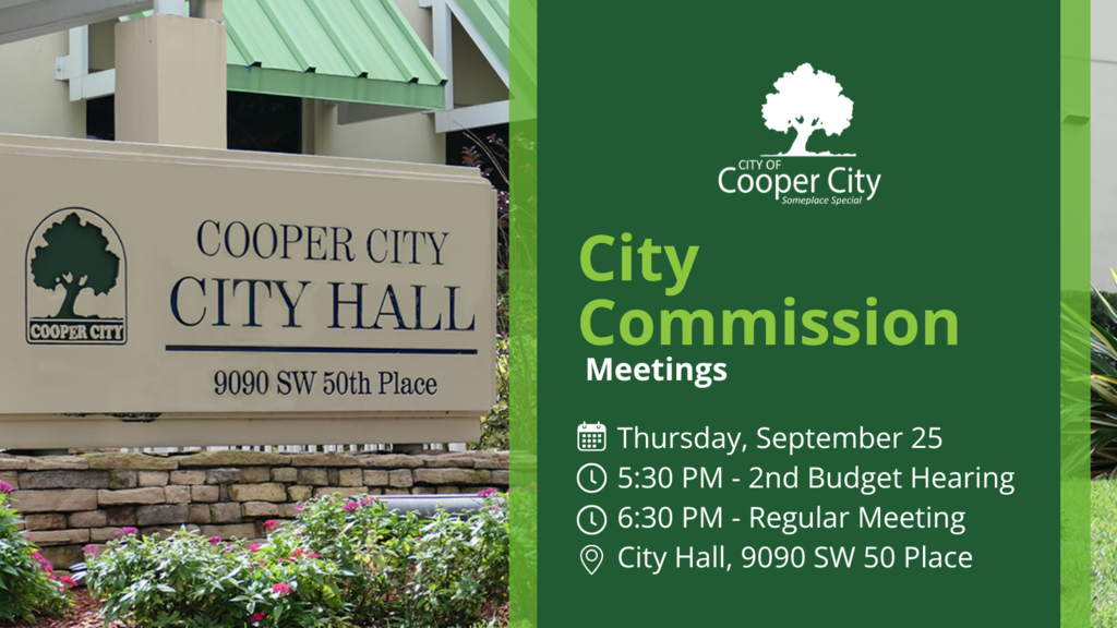 Image depicting sign at Cooper City City Hall