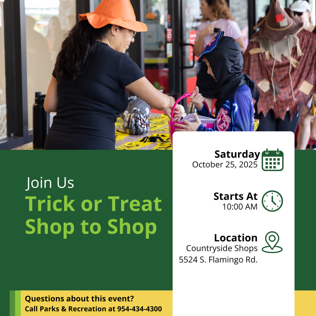 Image depicts woman handing Halloween candy to young trick-or-treater.