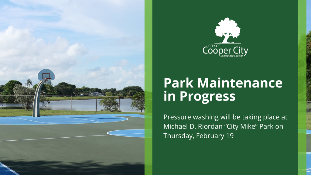 Basketball court and lake in the background