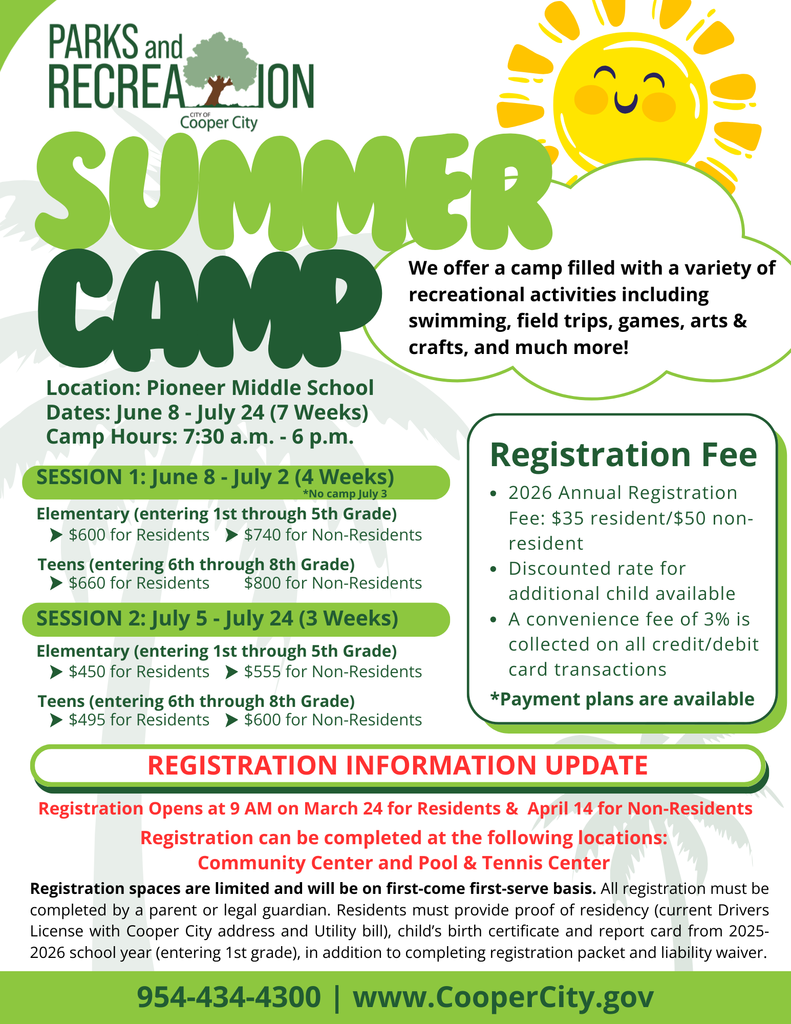 An animated sun smiling and palm tree