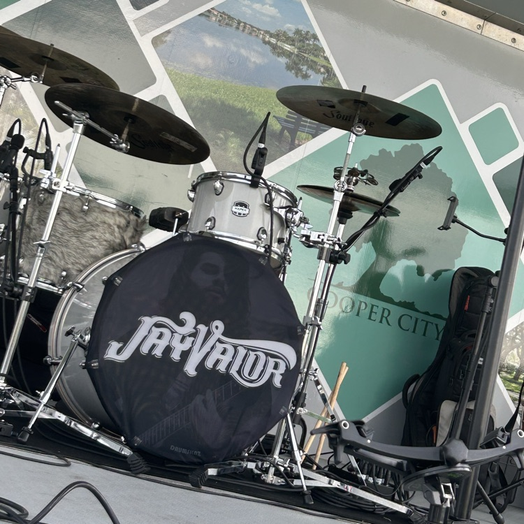 drum set on stage
