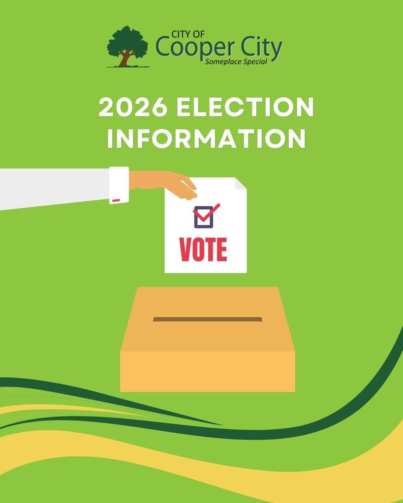 infographic highlighting 2026 Election Information, showing a hand holding a paper with the word Vote and checkmark, with a ballot box below it.