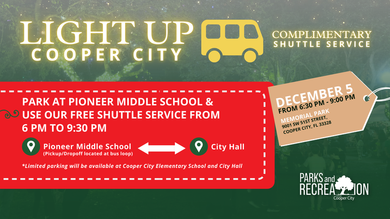 Image explaining shuttle service from Pioneer Middle School to City Hall