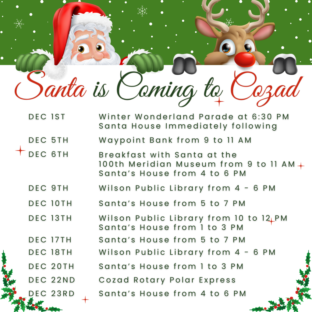 Santa schedule