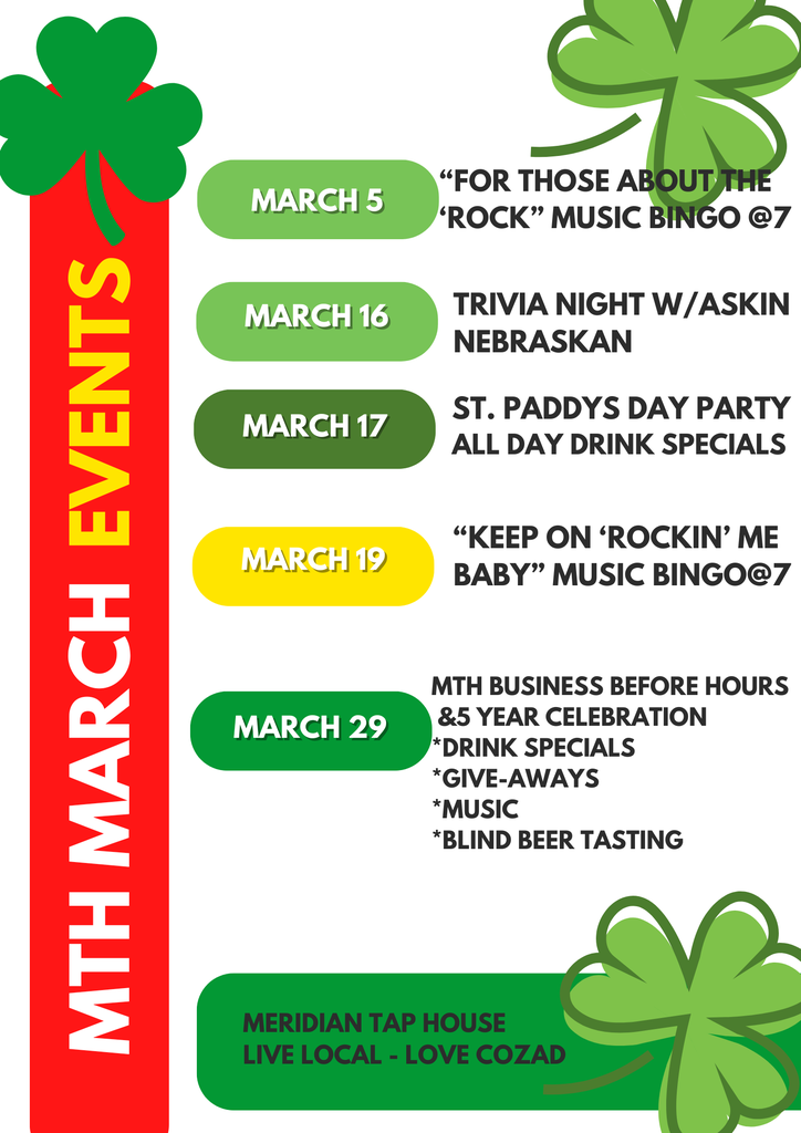 Colorful Illustrative School Calendar of Events Poster