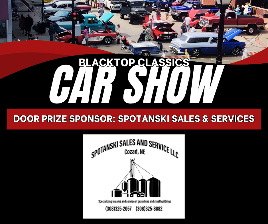 Blacktop Car Show Door Prize Sponsor: Spotanski Sales & Services