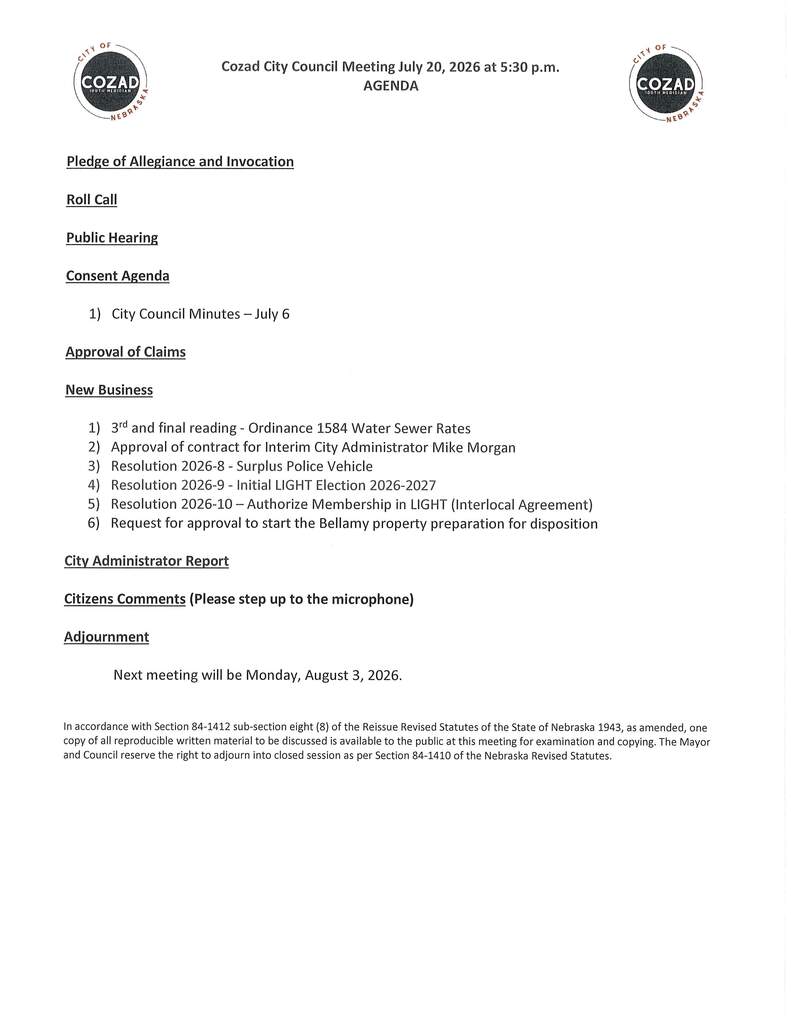Council Packet 7-20-26