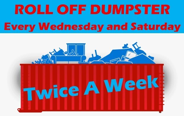 roll off wednesday and saturday