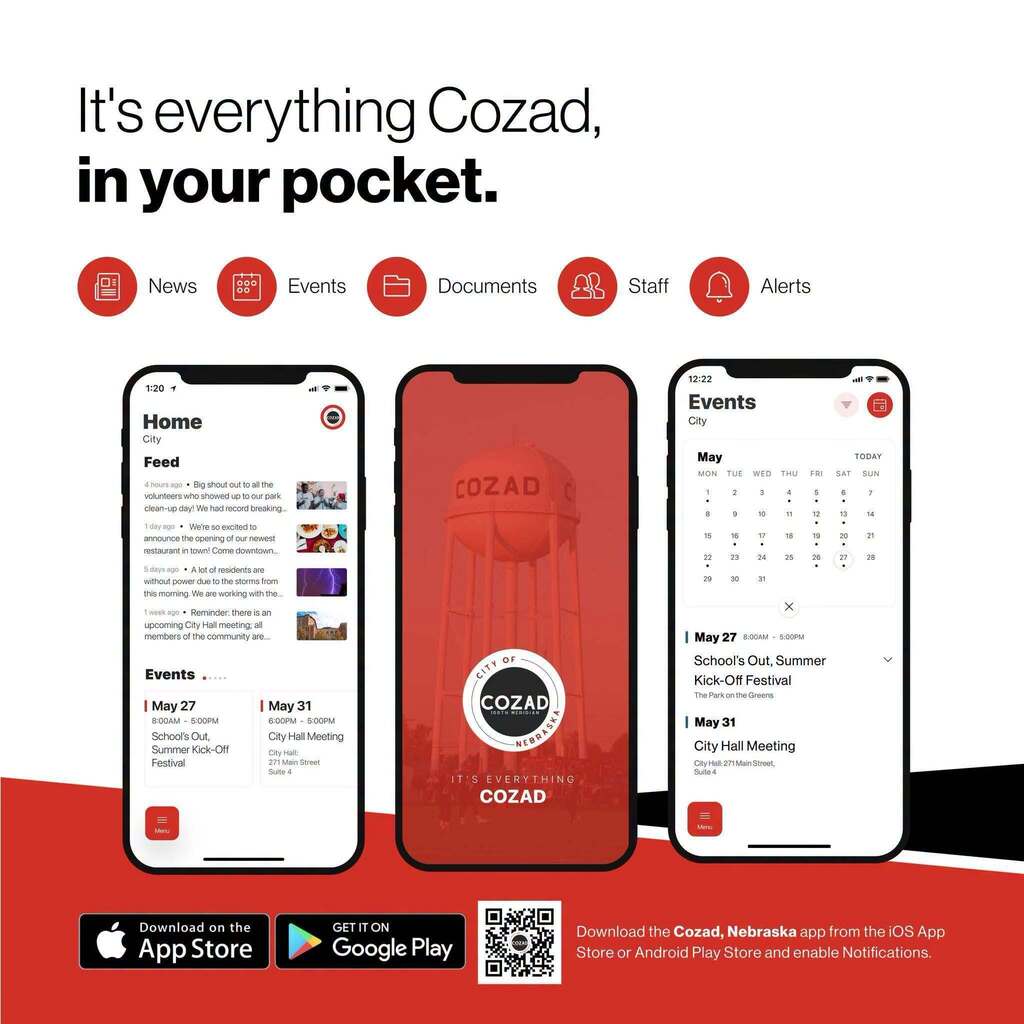 Download the Cozad App today