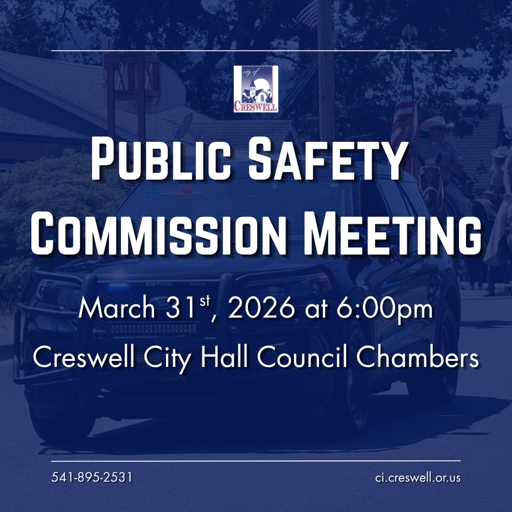 The City of Creswell Public Safety Committee will be meeting tonight at 6pm in the Council Chambers of Creswell City Hall. Members of the public are welcome to attend. 