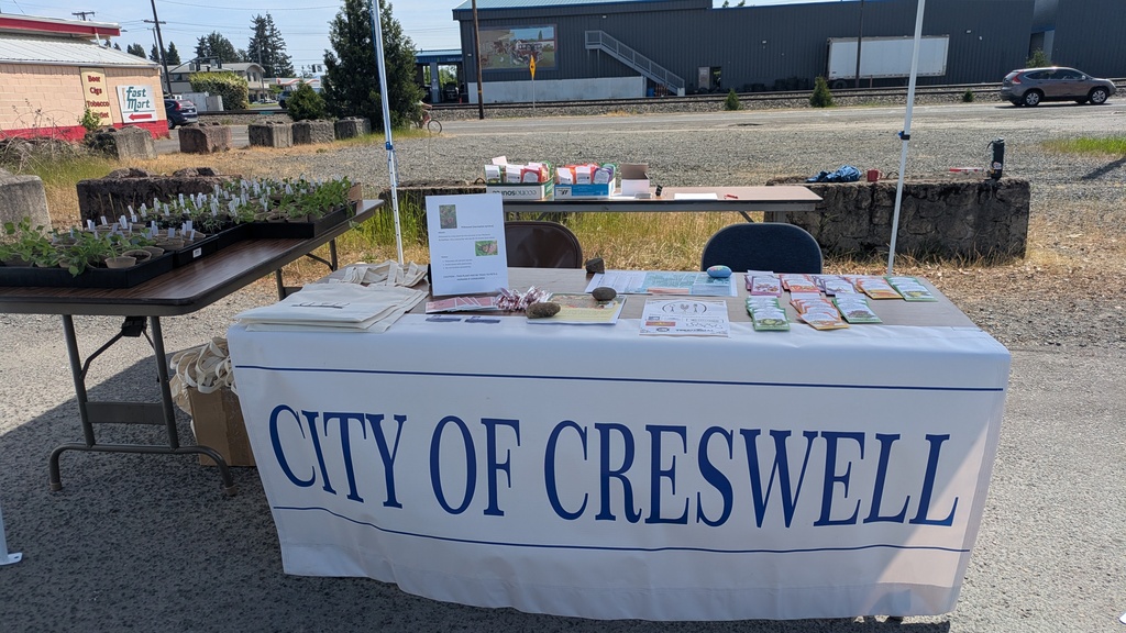 Image of the City of Creswell booth at the Farm to Table event