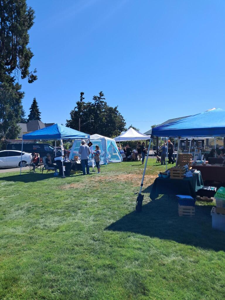 Image of people shopping at the Creswell Farm to Table event on July 18th, 2026.