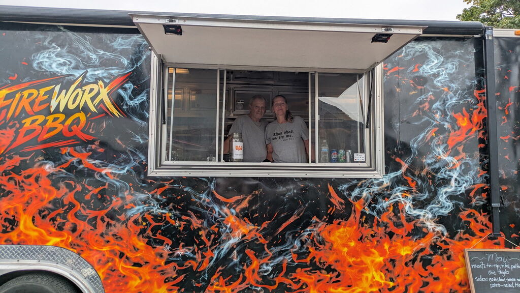 Image of the Fireworx BBQ Food Truck at the August 15th, 2026, Creswell Farm to Table Event 