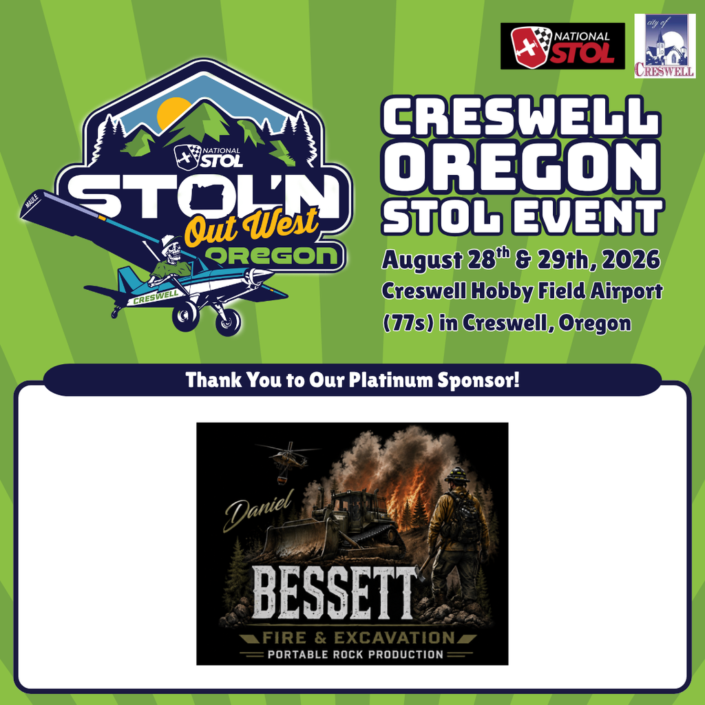 A post from the City of Creswell thanking Bessett Fire and Excavation for being a Platinum Sponsor of the STOL'n Out West Event.