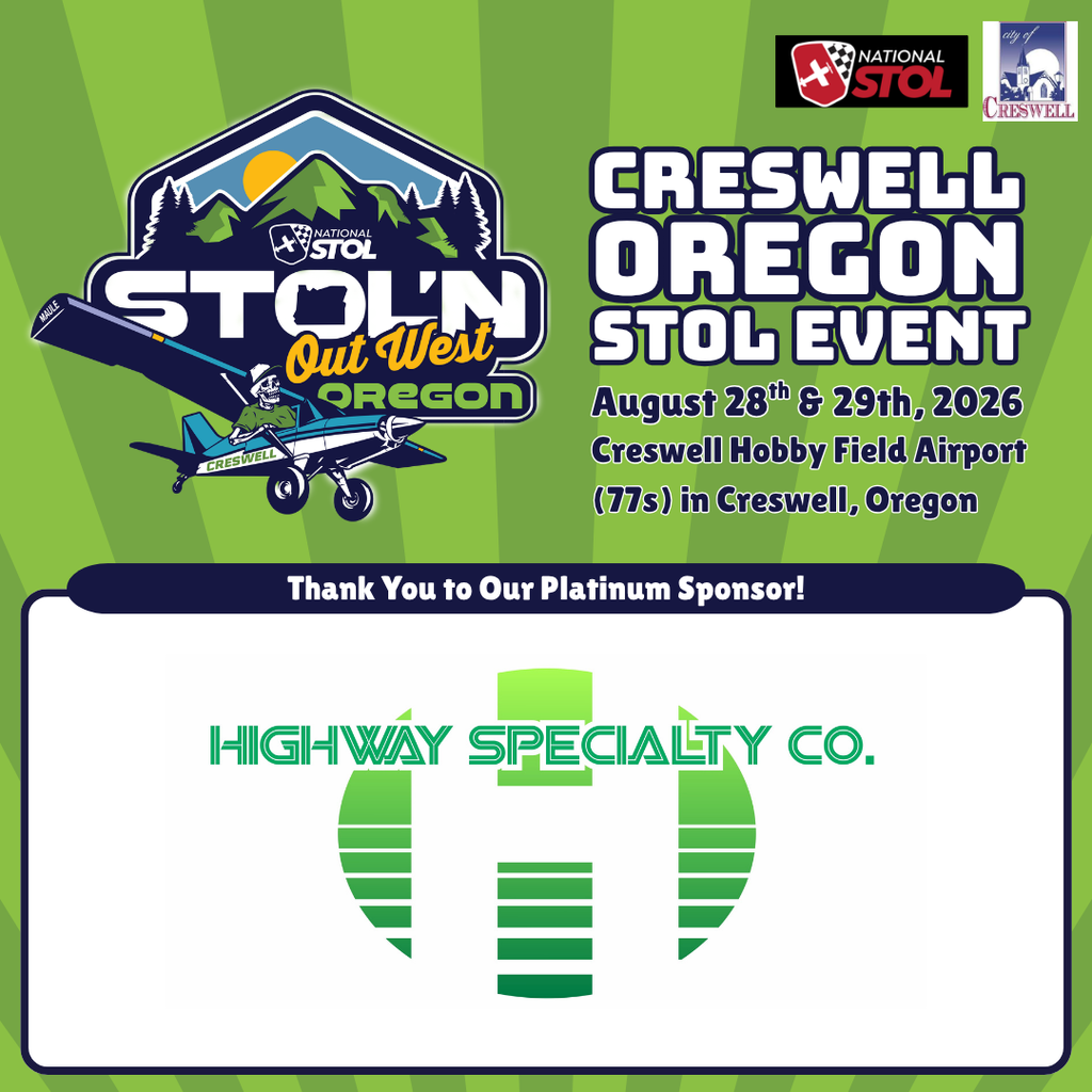 A post from the City of Creswell thanking Highway Specialty Co for being a Platinum Sponsor of their STOL'n Out West Event.