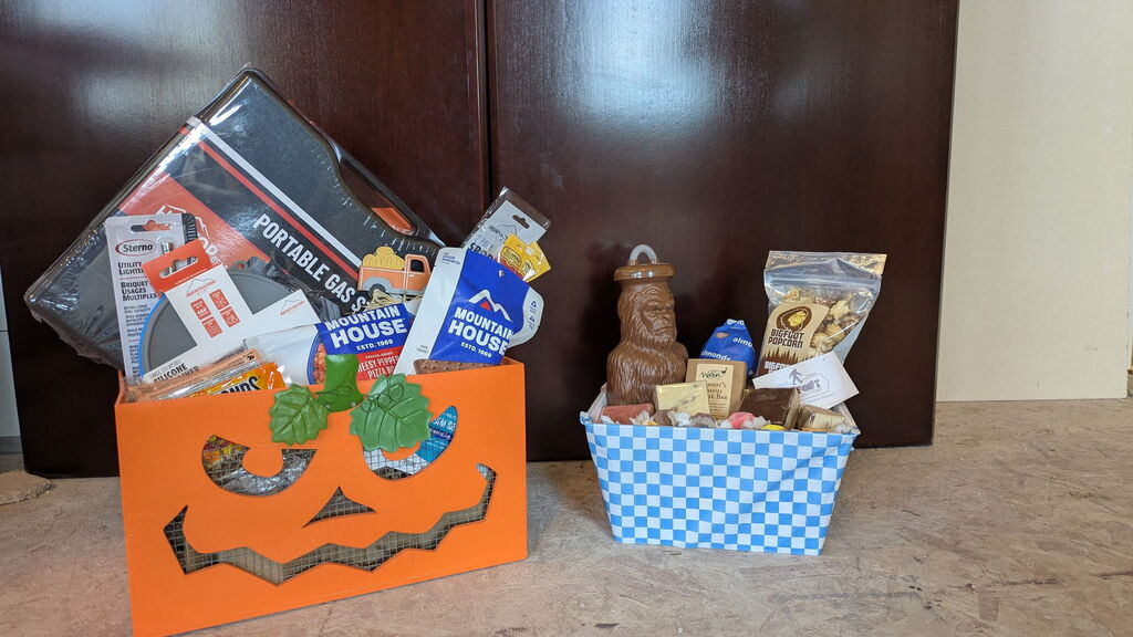 An image of the "Pumpkin Cookout" and "All Treats, No Tricks" Deluxe Prize packages