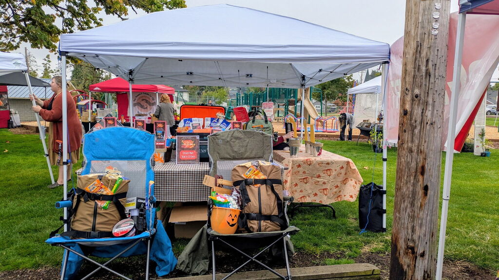 Image of some of the prizes that were raffled off at the Creswell Fall Festival