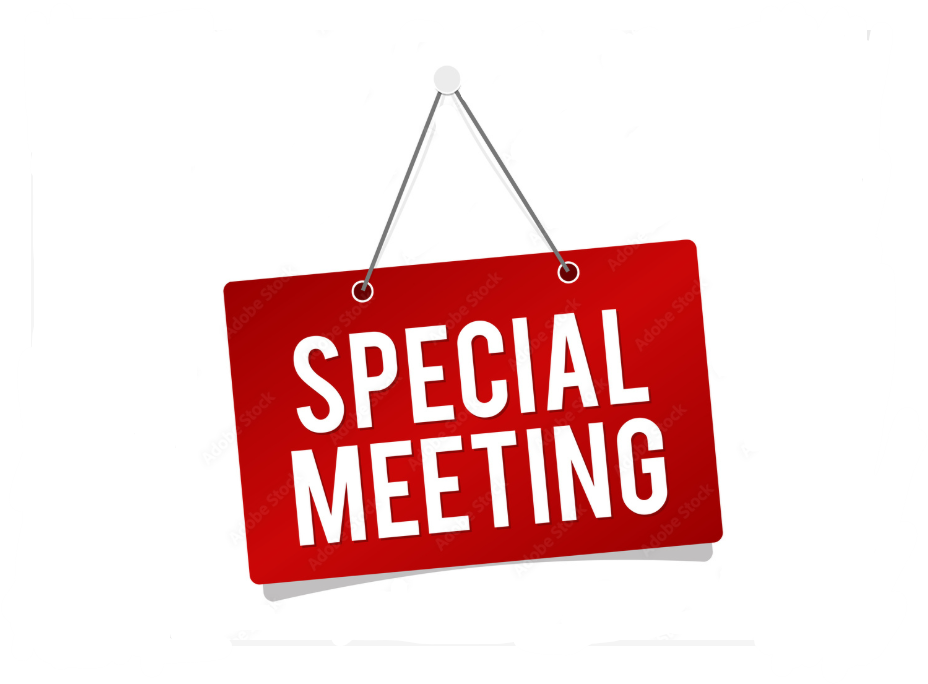 Special Meeting @ 6:30pm