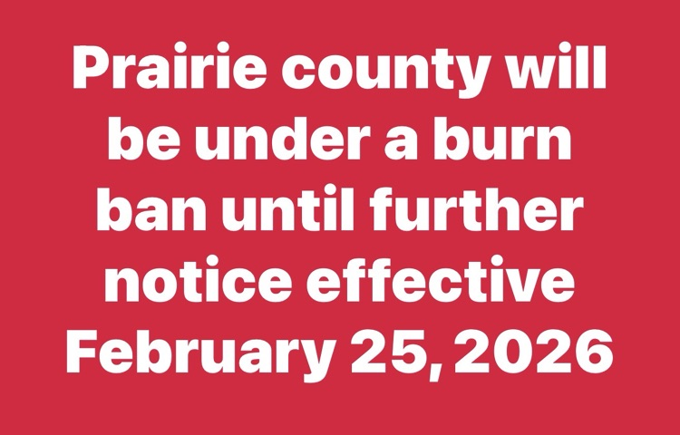 Burn Ban for Prairie County 