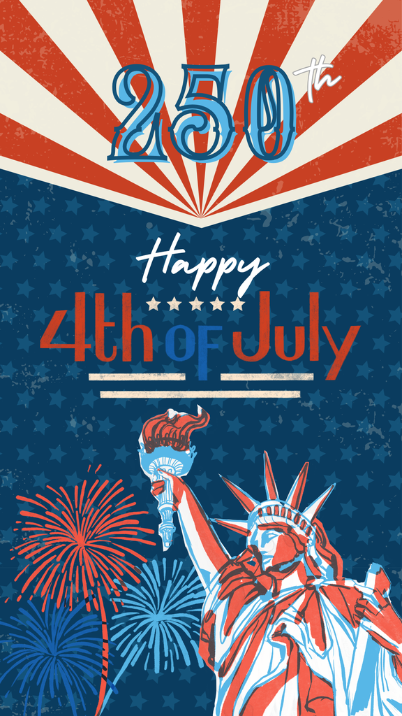 happy fourth of july 250th anniversary united states of america