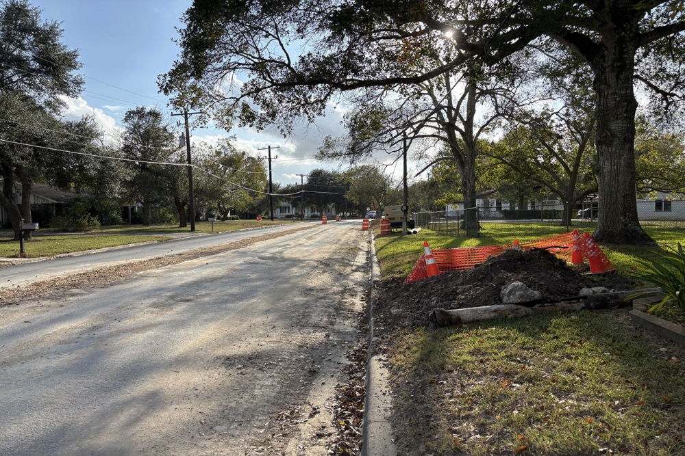 Sewer work along Division Street near Allen Street