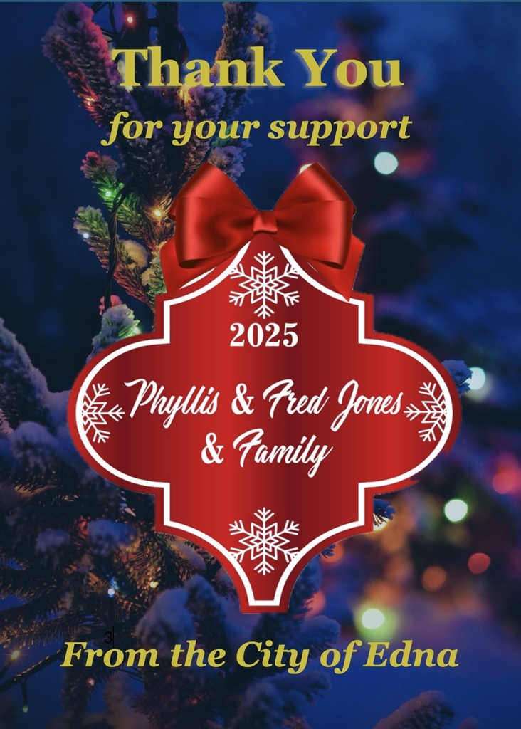 Jones Family Ornament thank you