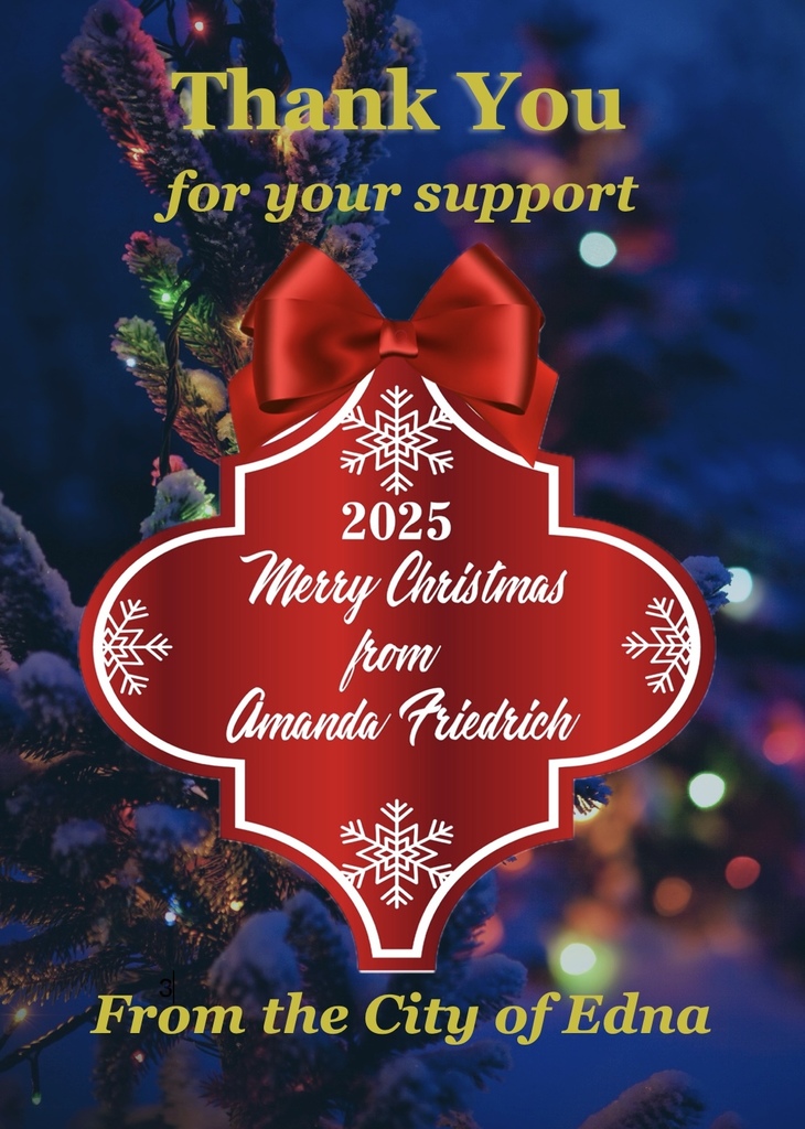 Amanda Friedrich ornament thank you