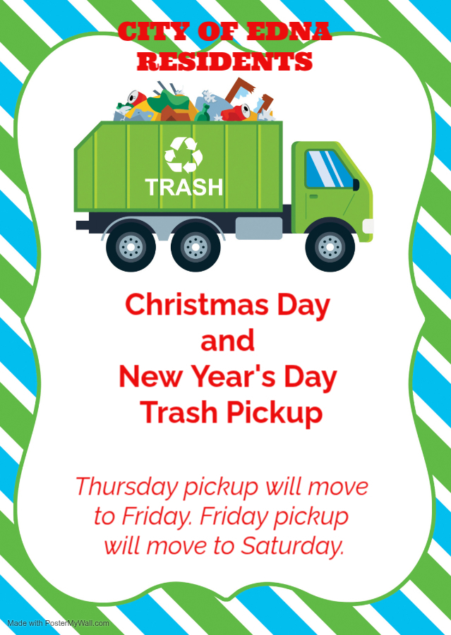 Holiday trash pickup changes