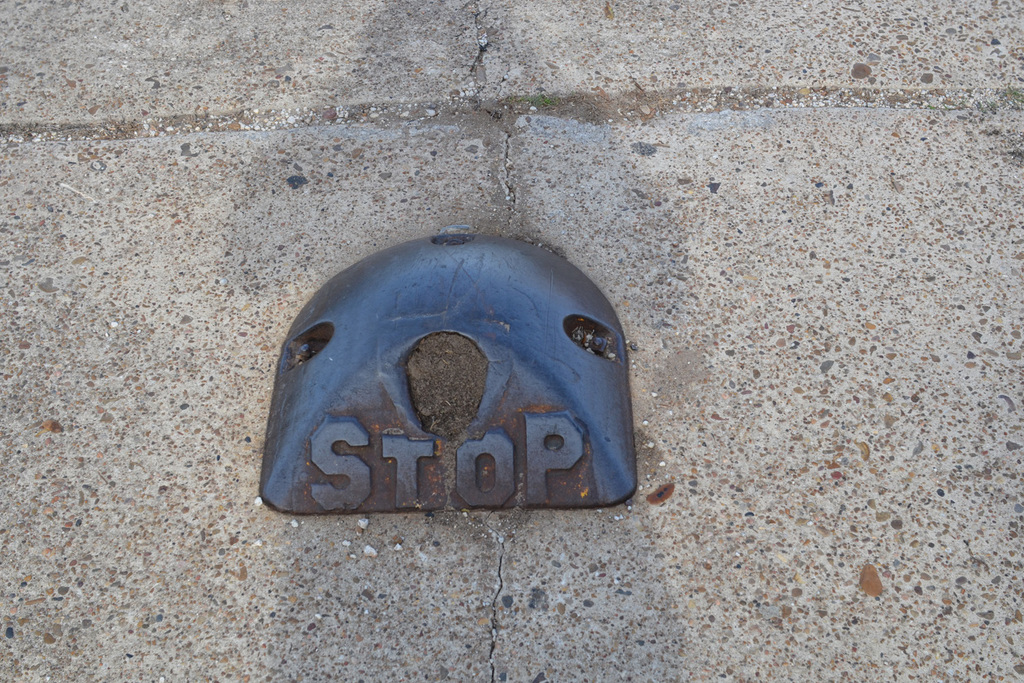 Old stop sign base
