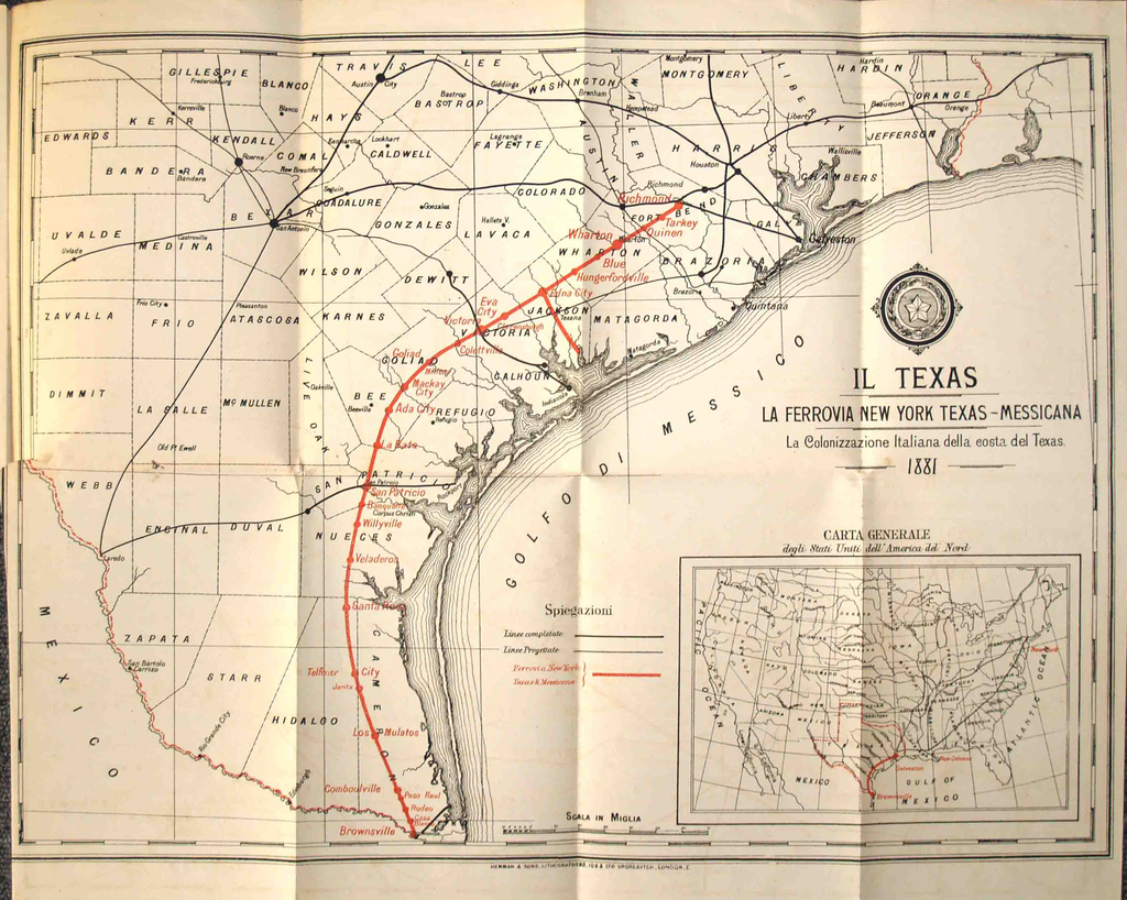 1881 map of Count Josef Telfener's proposed railroad, courtesy of UTA Libraries Cartographic Connections