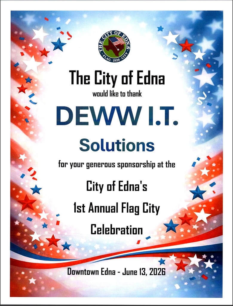 DEWW I.T. sponsor thank you