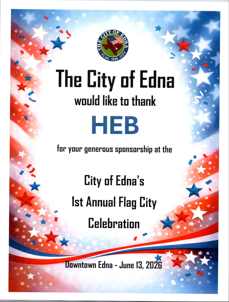 HEB sponsor thank you