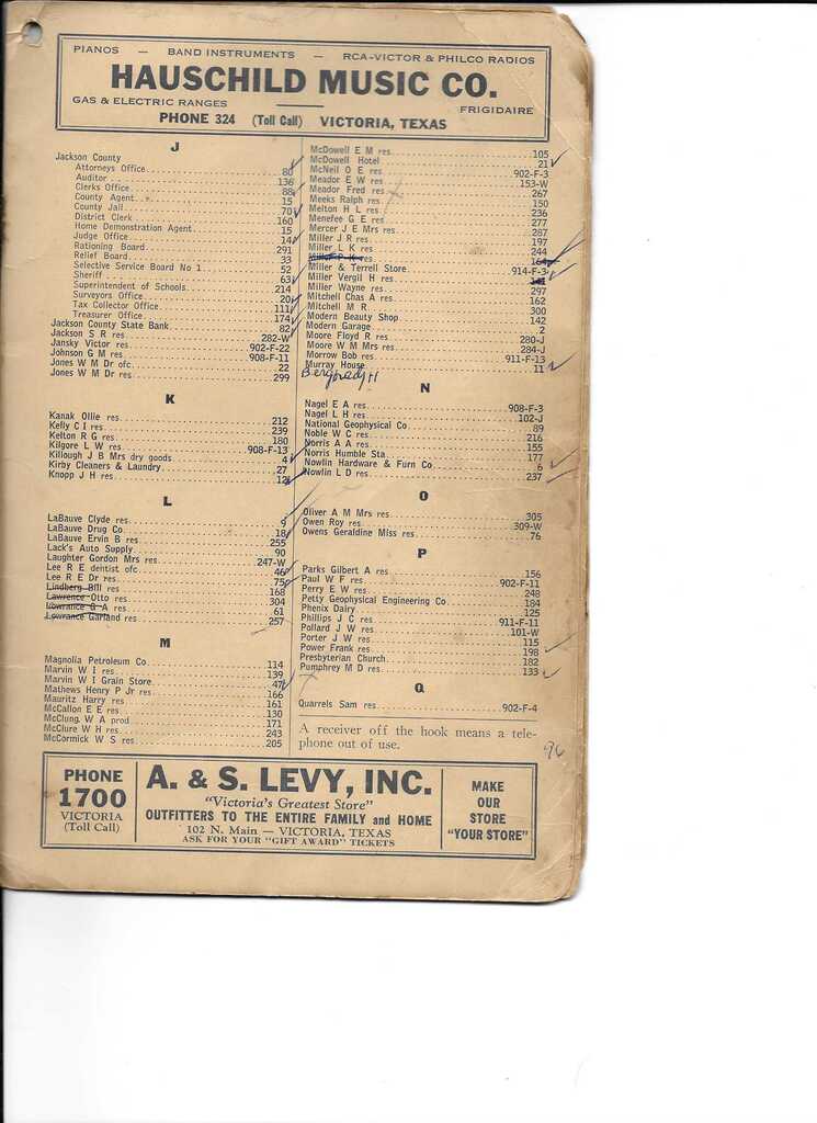 page 4 of the 1942 Edna phone book